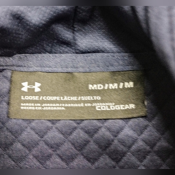 Under Armor Navy Cold Gear Hoodie Men's size.M. NEW!! 🔥 - Picture 9 of 9